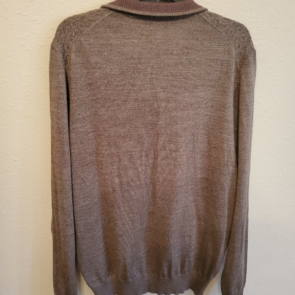 Joseph Abboud  Wool blend Mock neck long sleeve zip up sweeter Size XL. - Picture 5 of 12